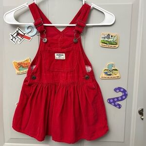 OshKosh B'gosh Cherry Red Kids Overalls